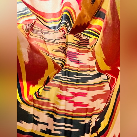 NWT LAUREN MOFFATT  Size 0/Small 100% Silk Shirt Dress Multicolor Sleeveless - Picture 10 of 10